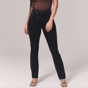 Abercrombie 4 Short (27) 90s Straight High Rise Curve Love Women’s Jeans Black
